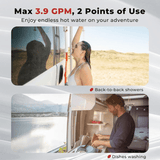 Camplux Elite 65,000 BTU RV Tankless Water Heater 2.64 GPM-Black - Xtrusion Overland