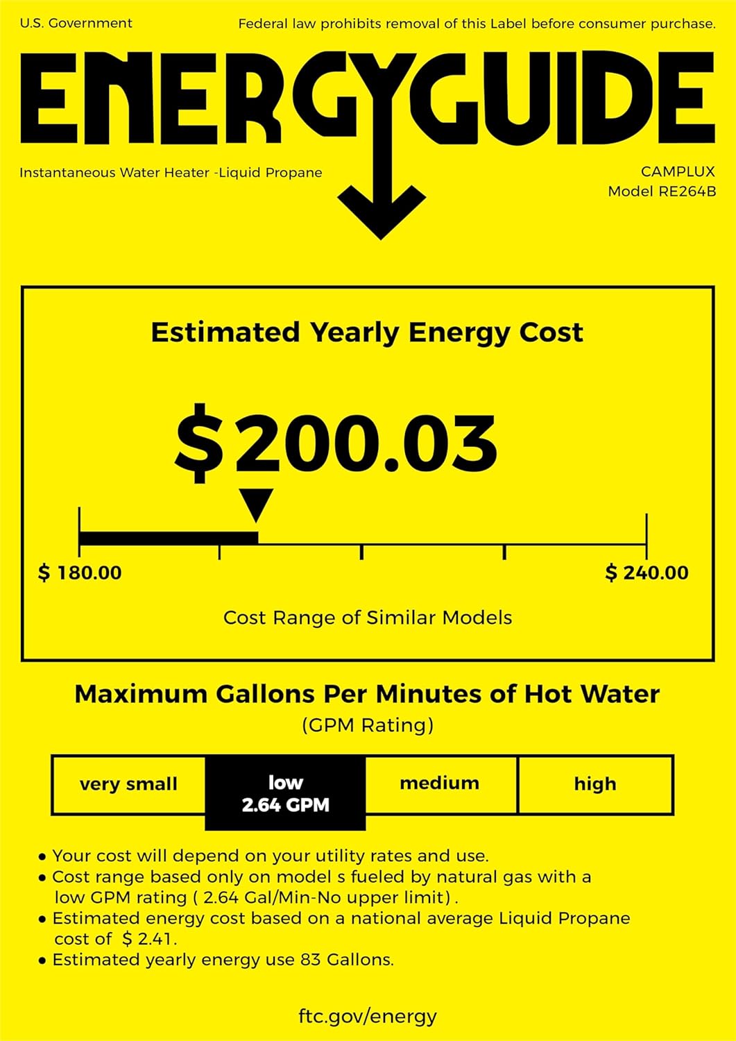 Camplux Elite 65,000 BTU RV Tankless Water Heater 2.64 GPM-White - Xtrusion Overland