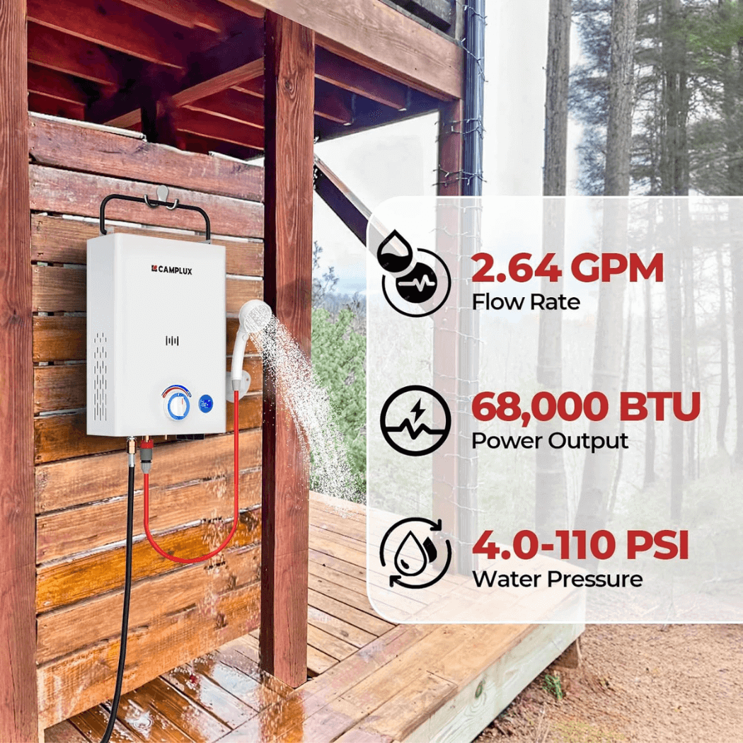 Camplux First F10 Pro LPG Camping Water Heater Pump Kit - Xtrusion Overland