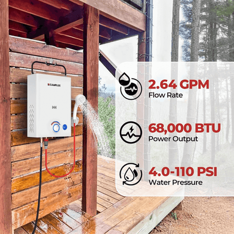 Camplux First F10 Pro LPG Camping Water Heater Pump Kit - Xtrusion Overland