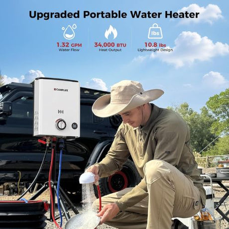 Camplux First F5 LPG Camping Water Heater - Xtrusion Overland