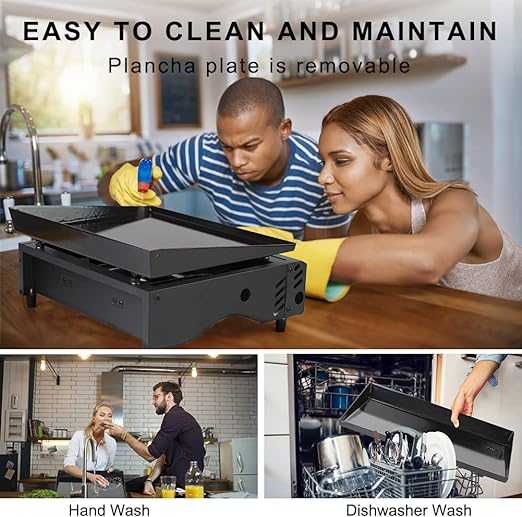 Camplux GP102B Portable 2 Burners Gas Plancha, Garden BBQ Griddle Grill 4.0kW, Outdoor Picnics, Suitable for Butane/Propane Gas - Xtrusion Overland