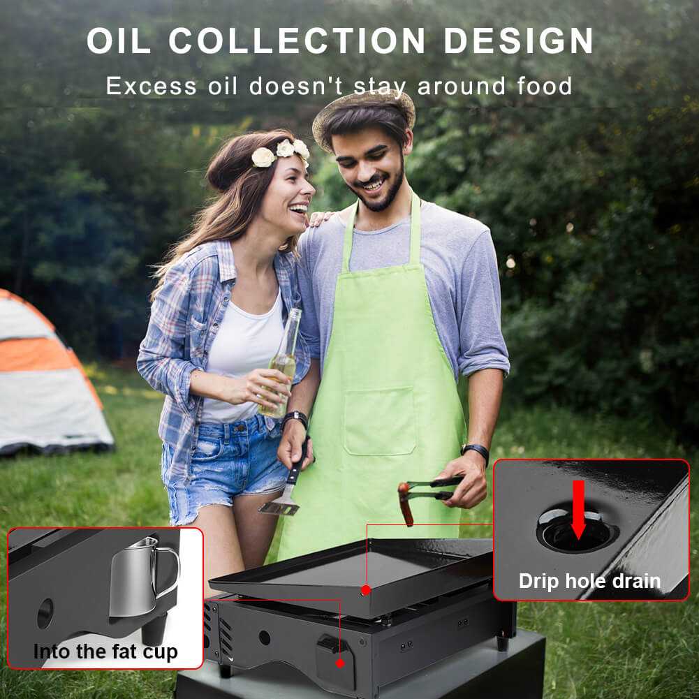 Camplux GP102B Tragbarer 2 Brenner Gasgrill Schwarz, 1700cm², ideal zum Kochen im Freien und Camping - Xtrusion Overland