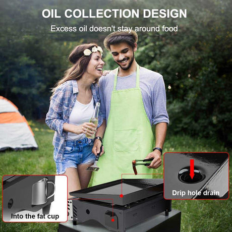 Camplux GP102S Tragbarer Gasgrill Edelstahl, 2 Brenner, 1700cm², ideal zum Kochen im Freien und Camping - Xtrusion Overland