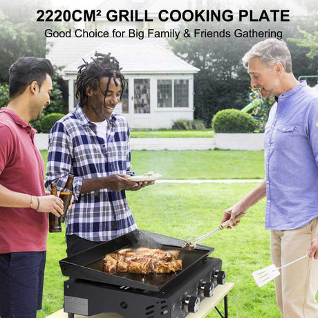 Camplux GP103B 3 Brenner Gasgrill Schwarz, 2220cm², ideal zum Kochen im Freien und Camping - Xtrusion Overland