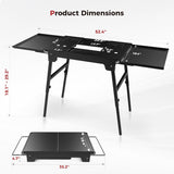 CAMPLUX Griddle Stand for 17” / 22” Tabletop Griddles, Foldable Grill Stand with Dual Side Shelves, 18.1–29.2” Adjustable Height, Anti-Rust Outdoor Griddle Table for Camping & Tailgating - Xtrusion Overland