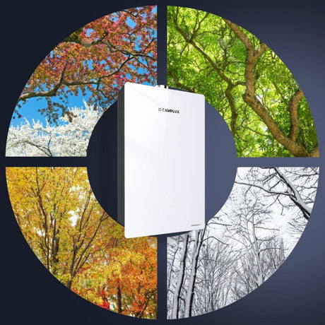 Camplux Instant Indoor Tankless Gas Water Heater 3.60 GPM | White - Xtrusion Overland