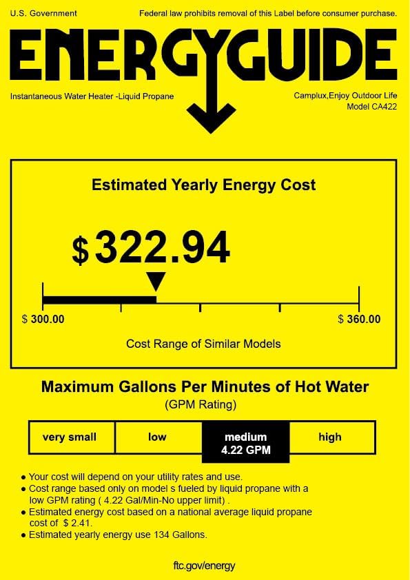 Camplux Instant Indoor Tankless Gas Water Heater 4.22 GPM | White - Xtrusion Overland