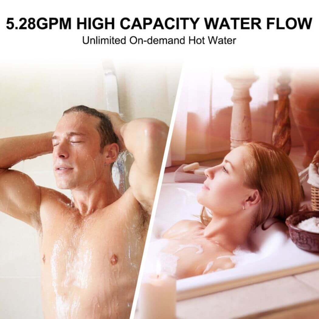 Camplux Instant Indoor Tankless Gas Water Heater 5.28 GPM | White - Xtrusion Overland