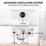 Camplux Instant Indoor Tankless Gas Water Heater 5.28 GPM | White - Xtrusion Overland