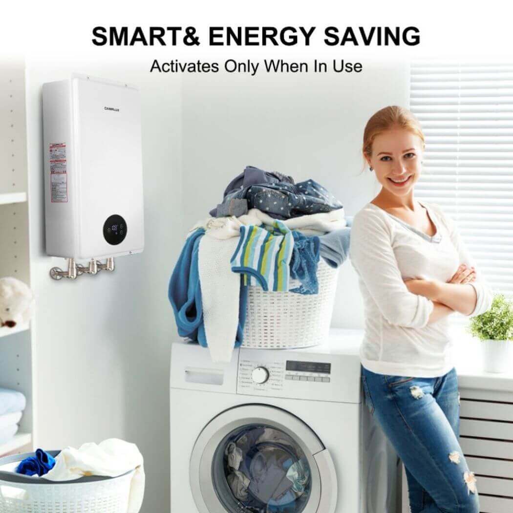 Camplux Instant Indoor Tankless Gas Water Heater 5.28 GPM | White - Xtrusion Overland