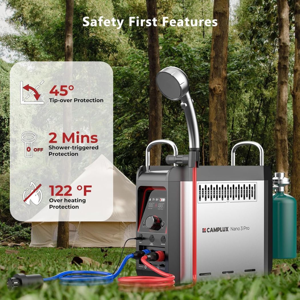 Camplux Nano 3 Pro Portable Propane Hot Water System - Xtrusion Overland