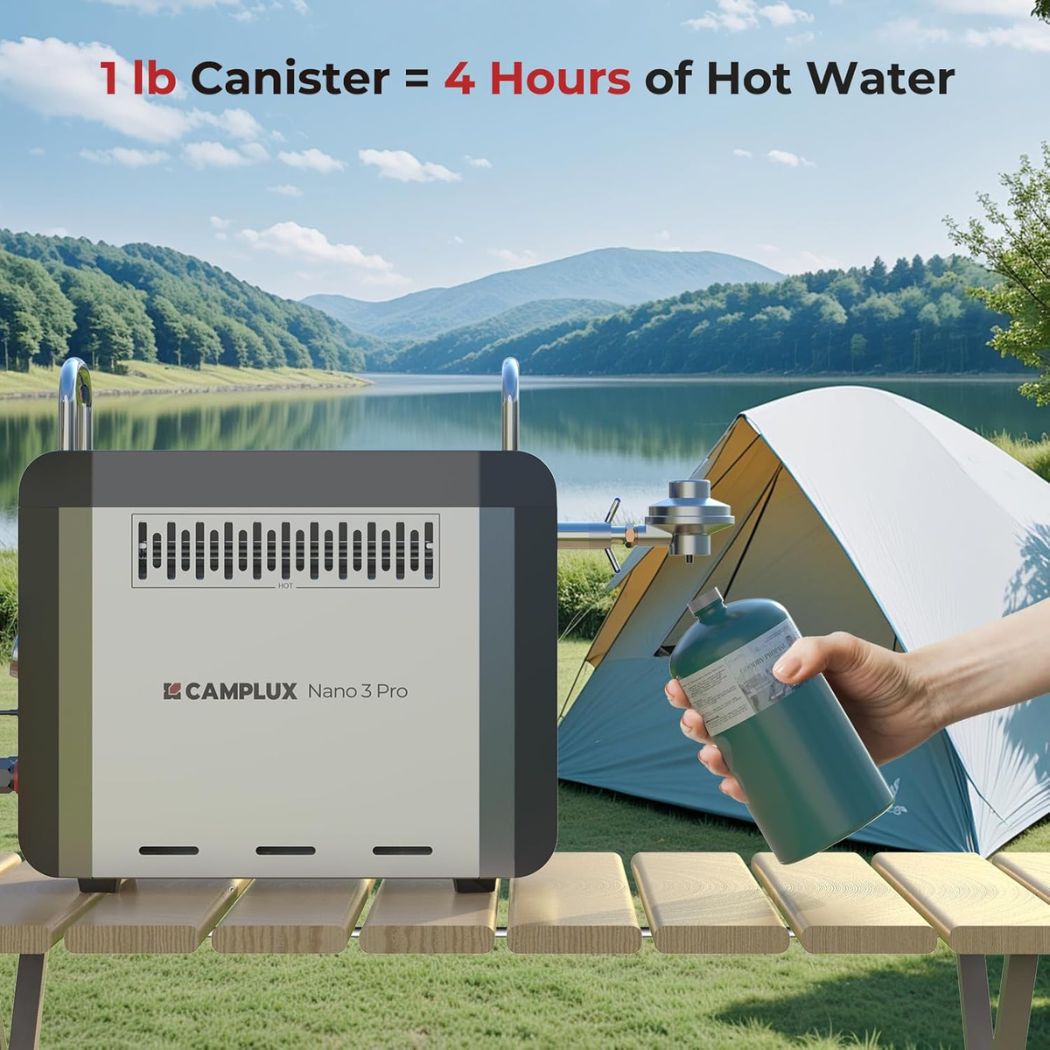 Camplux Nano 3 Pro Portable Propane Hot Water System - Xtrusion Overland