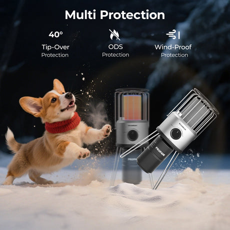 Camplux Nano Air 2, Portable Compact Design for Camping and Patio, Outdoor Propane Heater, Easy Setup - Xtrusion Overland