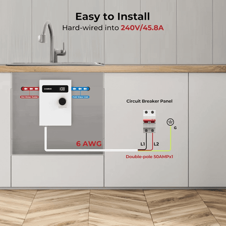 Camplux On Demand Electric Tankless Water Heater 11kW | White - Xtrusion Overland