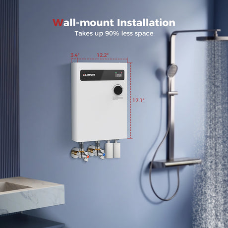 Camplux On Demand Electric Tankless Water Heater 18kW | White - Xtrusion Overland