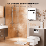 Camplux On Demand Electric Tankless Water Heater 18kW | White - Xtrusion Overland
