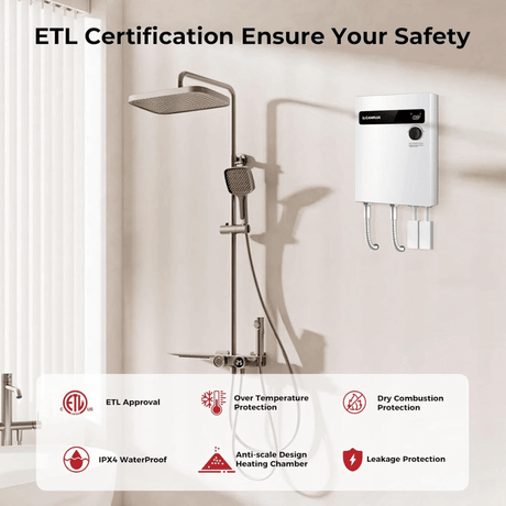 Camplux On Demand Electric Tankless Water Heater 24kW | White - Xtrusion Overland