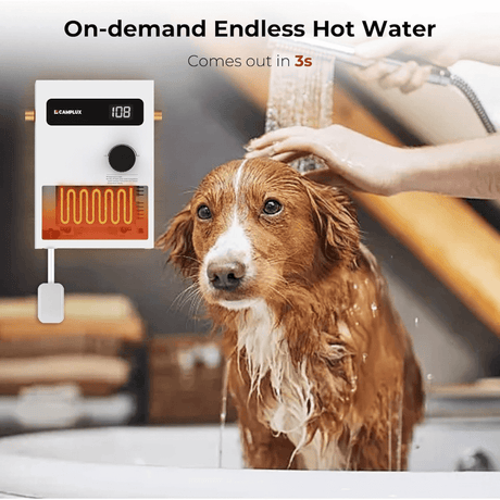 Camplux On Demand Electric Tankless Water Heater 8kW | White - Xtrusion Overland