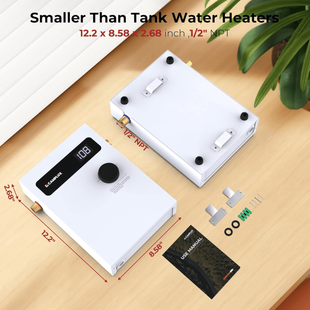 Camplux On Demand Electric Tankless Water Heater 8kW | White - Xtrusion Overland