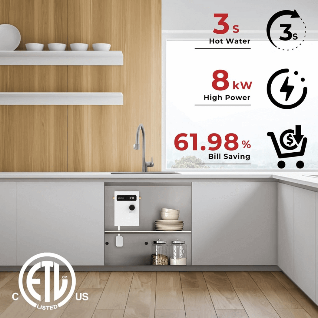 Camplux On Demand Electric Tankless Water Heater 8kW | White - Xtrusion Overland