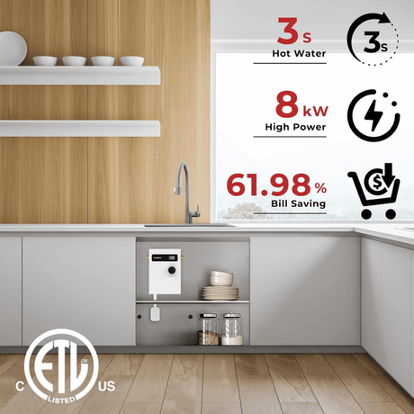 Camplux On Demand Electric Tankless Water Heater 8kW | White - Xtrusion Overland
