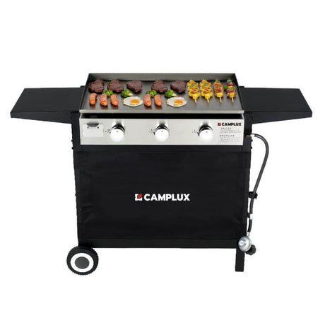 Camplux Outdoor Gas Griddle Grill Combo 3 Burner ,Camping and Tailgating 33,000 BTU w/ 20 LB LP Connector - Xtrusion Overland