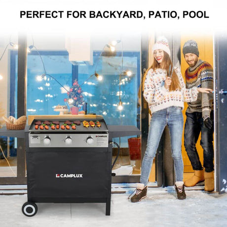 Camplux Outdoor Gas Griddle Grill Combo 3 Burner ,Camping and Tailgating 33,000 BTU w/ 20 LB LP Connector - Xtrusion Overland