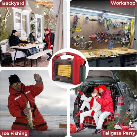 Camplux Portable Heater, Quick Heat 12000 BTU for Camping and Garage, Outdoor Propane Heater BH1501R - Xtrusion Overland