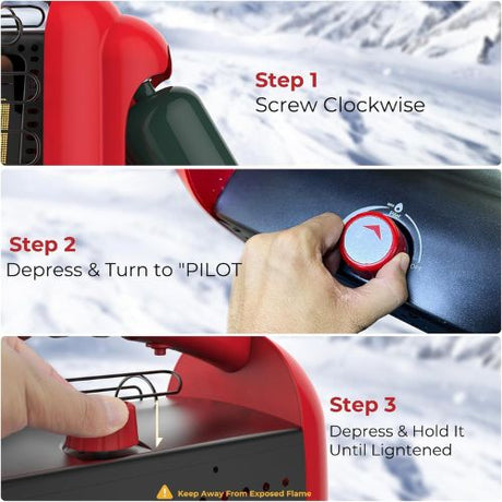 Camplux Portable Heater, Quick Heat 12000 BTU for Camping and Garage, Outdoor Propane Heater BH1501R - Xtrusion Overland