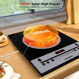 CAMPLUX Portable Induction Cooktop 1800W, 120V Single Burner Electric Cooktop - Xtrusion Overland