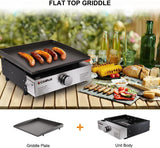CAMPLUX Portable Propane Grill & Pizza Oven Combo, 11,000 BTU Tabletop Gas Griddle with 17" Pizza Oven Kit and Cordierite Stone, Compact Outdoor Mini Oven for Crispy Pizza, Camping, RV & Tailgating - Xtrusion Overland