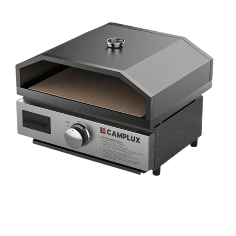 CAMPLUX Portable Propane Grill & Pizza Oven Combo, 11,000 BTU Tabletop Gas Griddle with 17" Pizza Oven Kit and Cordierite Stone, Compact Outdoor Mini Oven for Crispy Pizza, Camping, RV & Tailgating - Xtrusion Overland
