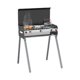 Camplux Propane Camping Stove 2 Burners & 1 Grill, 15,000 BTU Auto-Ignition, Black - Xtrusion Overland
