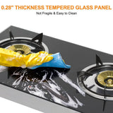 Camplux Propane Gas Cooktop Tempered Glass Double Burners Stove Auto Ignition LPG - Xtrusion Overland