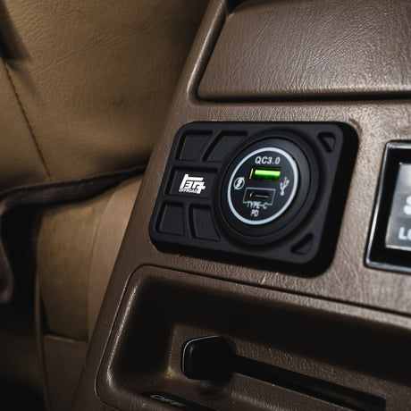Center Console USB 12V Power Panel | Billet Aluminum | Replaces Ashtray | 1996 - 2002 4Runner - Xtrusion Overland