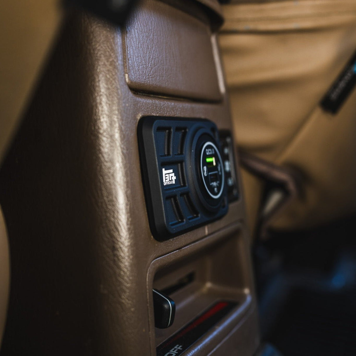 Center Console USB 12V Power Panel | Billet Aluminum | Replaces Ashtray | 1996 - 2002 4Runner - Xtrusion Overland