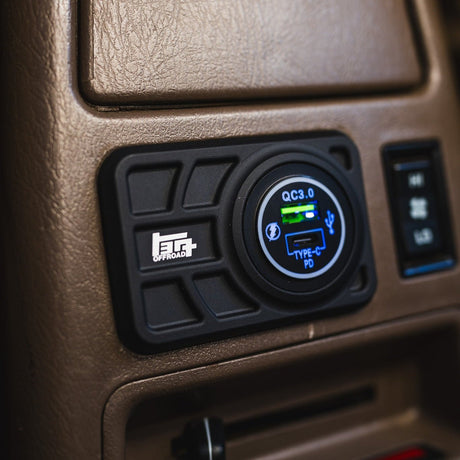 Center Console USB 12V Power Panel | Billet Aluminum | Replaces Ashtray | 1996 - 2002 4Runner - Xtrusion Overland