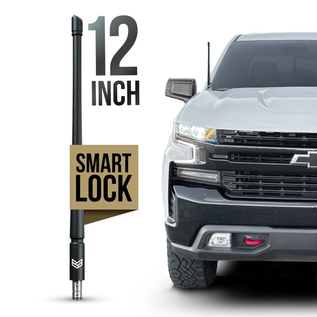 CHEVY & GMC SMARTLOCK™ SHORT FLEXIBLE ANTENNA 12 INCH (NEW!) - Xtrusion Overland