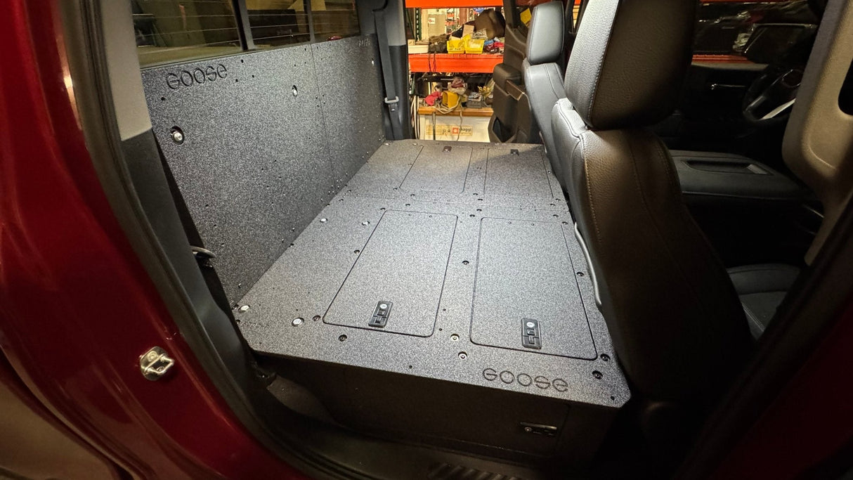 CHEVY - SILVERADO - 4TH GEN - GMC - SIERRA - 2019 - PRESENT - 5TH GEN - EXPLORE SERIES - CREW CAB - SEAT DELETE PLATE SYSTEM - SECOND ROW - 100% - Xtrusion Overland