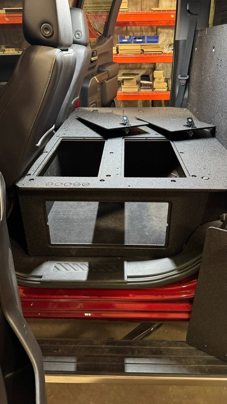 CHEVY - SILVERADO - 4TH GEN - GMC - SIERRA - 2019 - PRESENT - 5TH GEN - EXPLORE SERIES - CREW CAB - SEAT DELETE PLATE SYSTEM - SECOND ROW - 100% - Xtrusion Overland