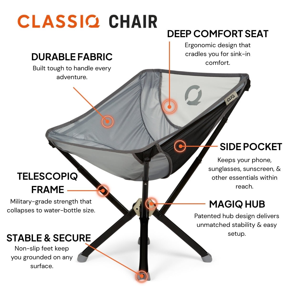 ClassiQ Portable Chair - Xtrusion Overland