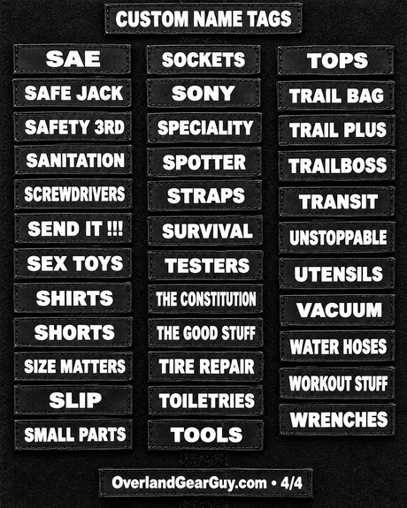 Custom Velcro Name Tags - Xtrusion Overland
