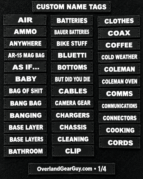 Custom Velcro Name Tags - Xtrusion Overland