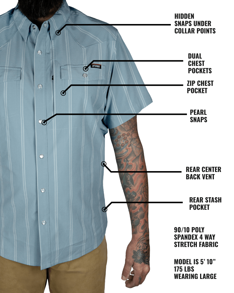 Daryll SS Shirt - Mid Blue - Xtrusion Overland