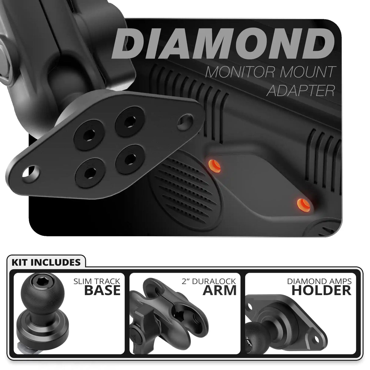 Diamond AMPS | Slim Track Base | 2" DuraLock Arm - Xtrusion Overland