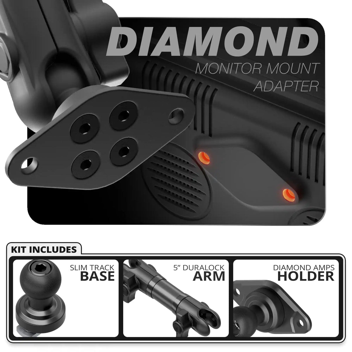 Diamond AMPS | Slim Track Base | 5" DuraLock Arm - Xtrusion Overland