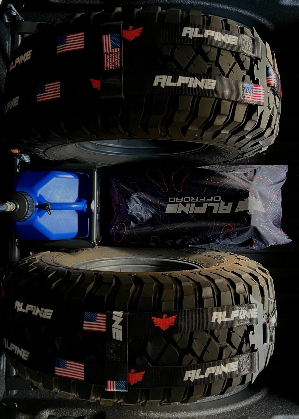 Double Eagle Straps - Alpine Flag Black (single strap) - Xtrusion Overland