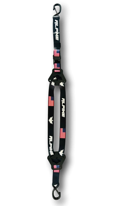 Dual Y Fuel Jug Strap - Alpine Flag - Xtrusion Overland