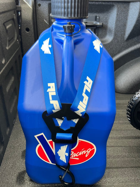 Dual Y Fuel Jug Strap - Blue - Xtrusion Overland